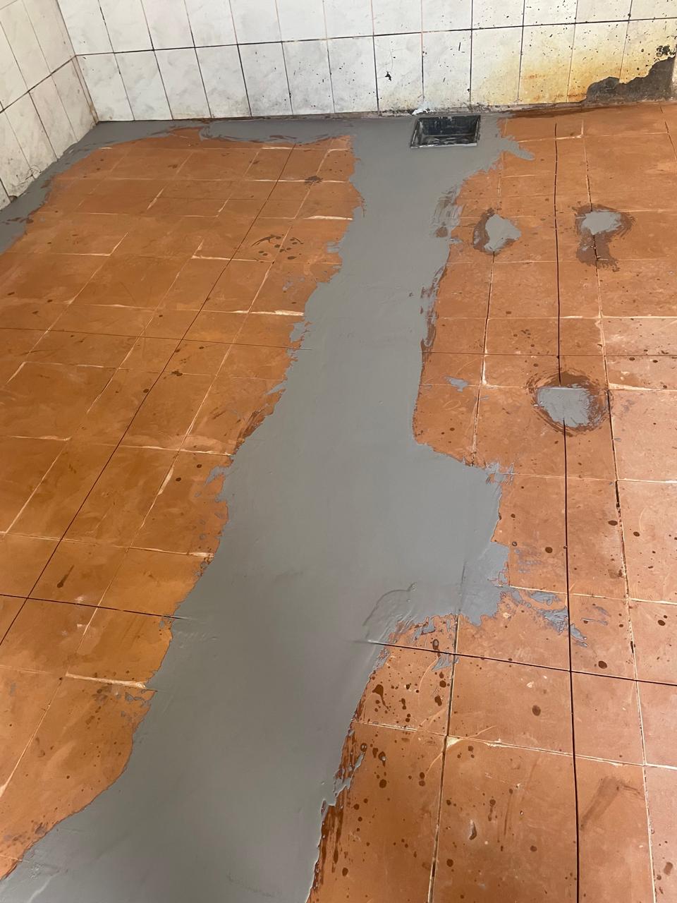 Pintura epóxi em área externa do Expo Center Norte em São Paulo