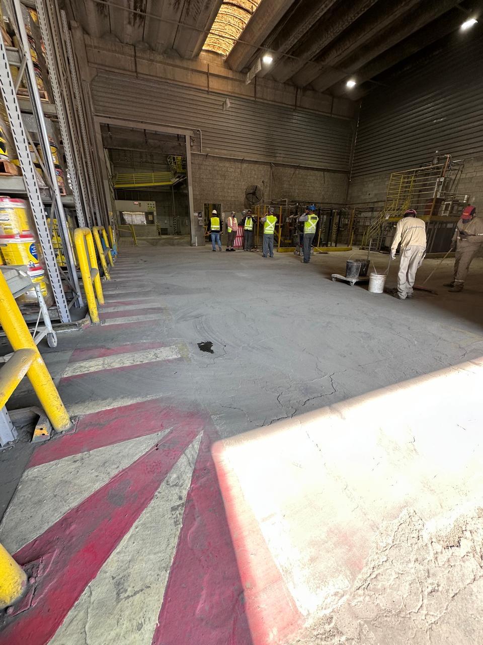 Demarcação de área segura em ambiente industrial da Saint-Gobain